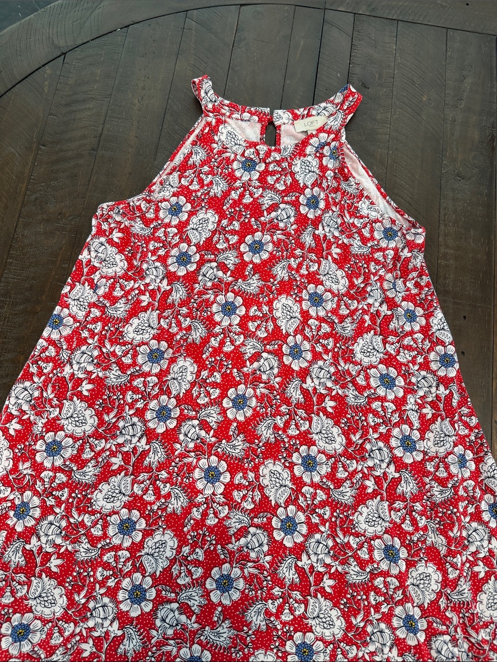 LOFT Red Floral Halter Dress for Girls